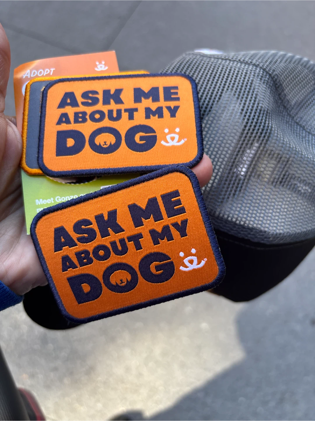 Set of 2 Ask Me About My Dog Patches