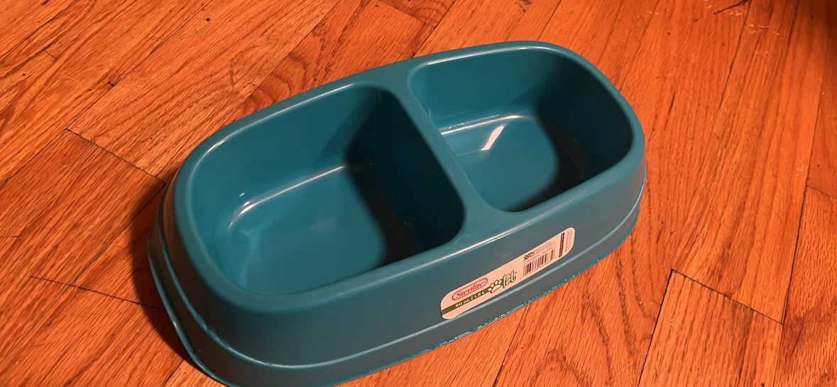 Sterilite Double Pet Bowl Teal