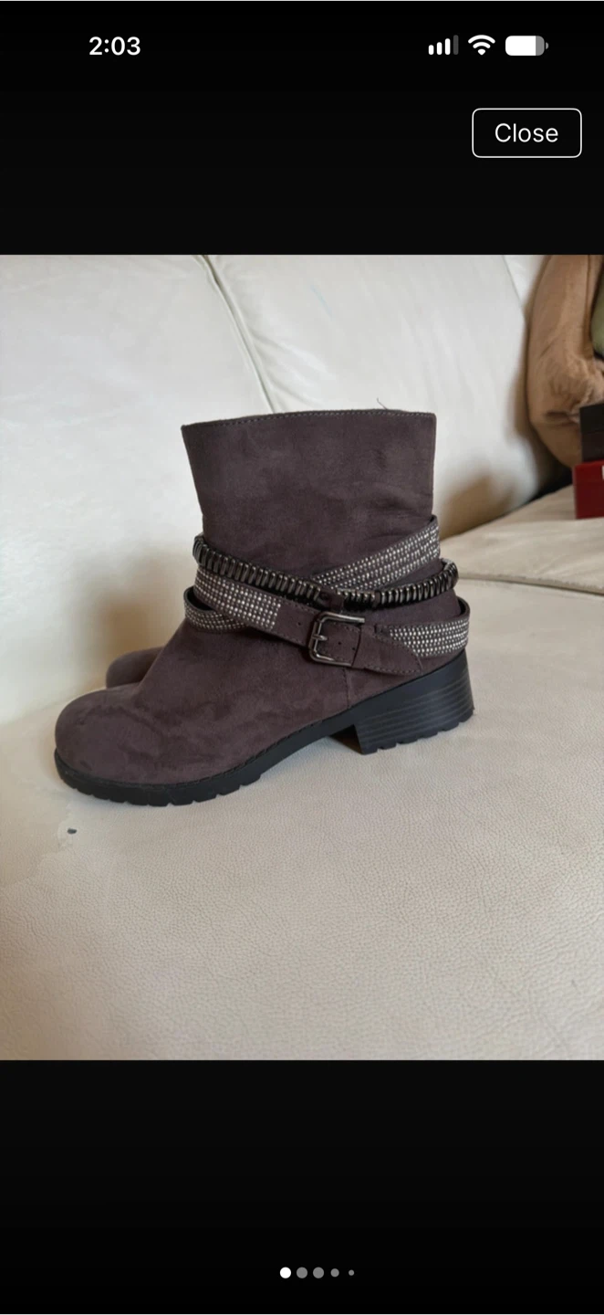 Lane Bryant Brown Ankle Boots Size 9W