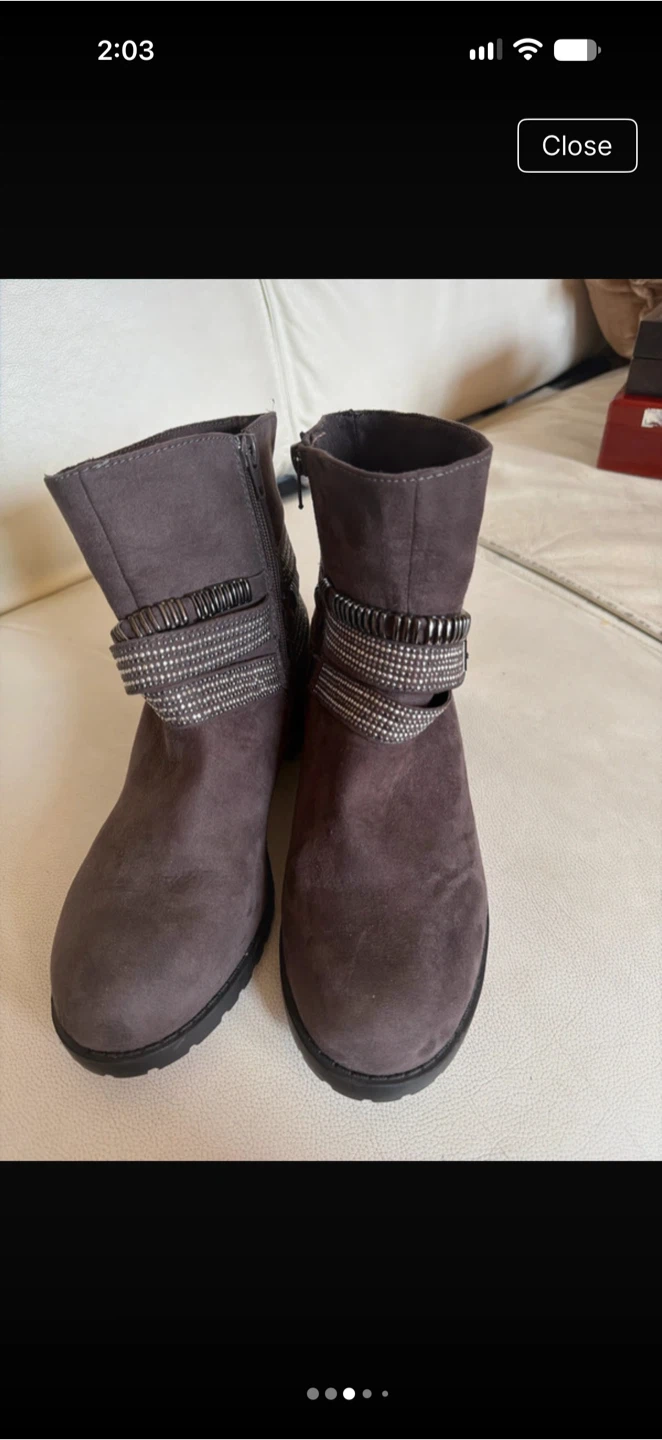 Lane Bryant Brown Ankle Boots Size 9W - photo 3