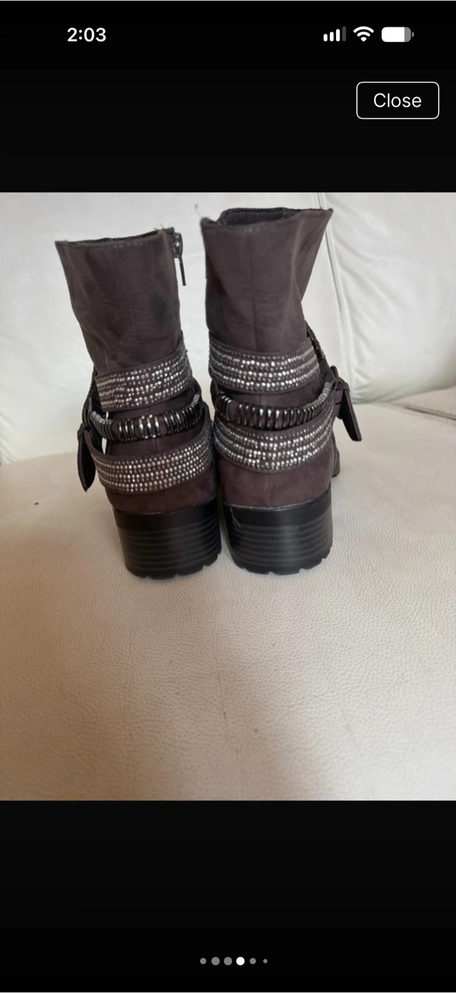 Lane Bryant Brown Ankle Boots Size 9W - photo 4