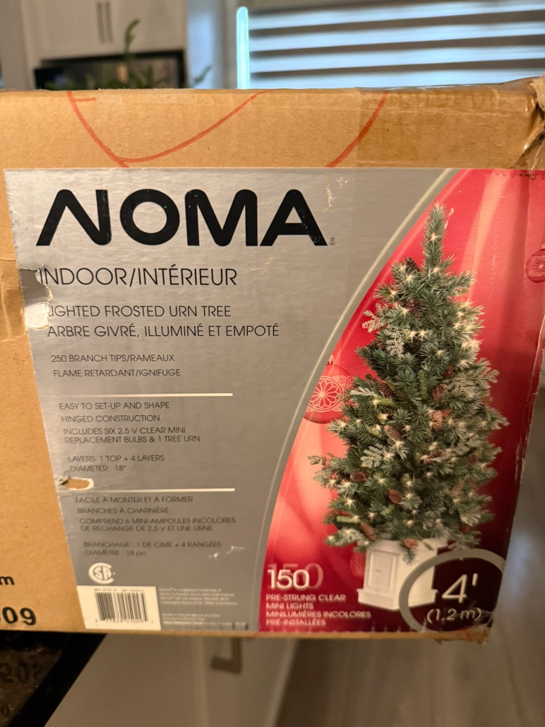 Noma 4 Foot Lighted Frosted Urn Tree 250 Branches - photo 2