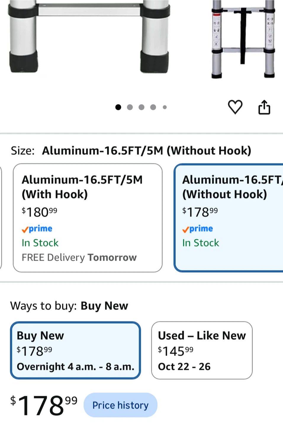 New Telescoping 16’ Aluminum Ladder