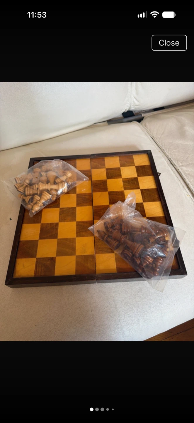 Wooden Folding Chess Set