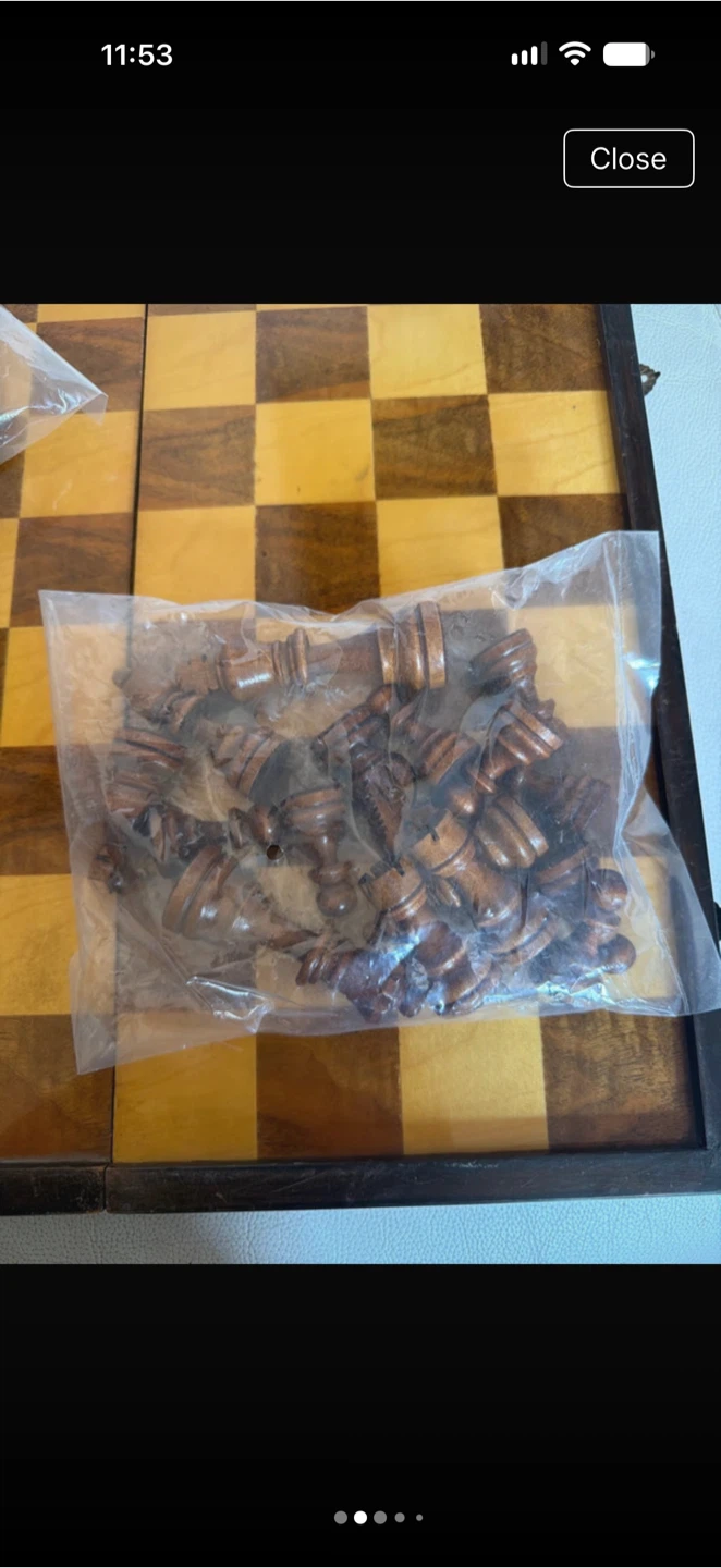 Wooden Folding Chess Set - photo 2