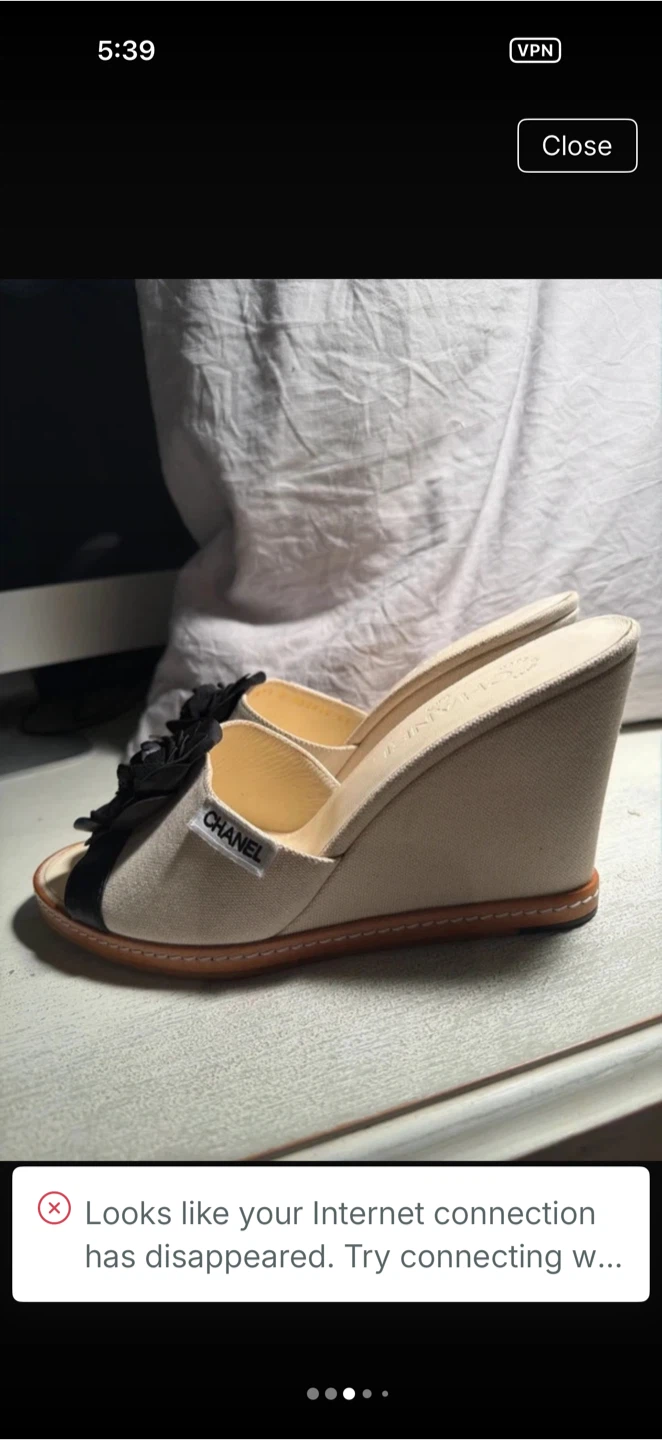 Chanel Camellia Wedge Sandals - photo 3