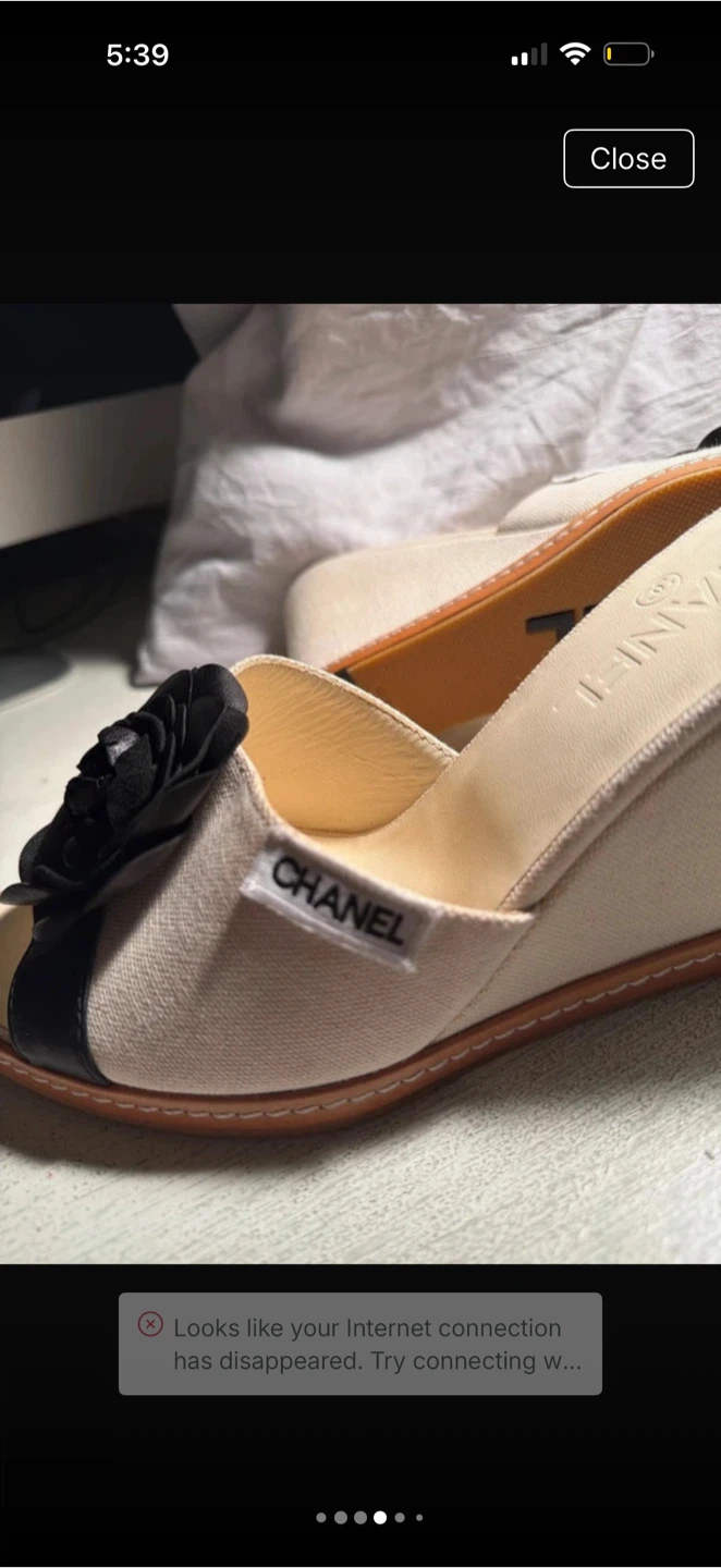 Chanel Camellia Wedge Sandals - photo 4