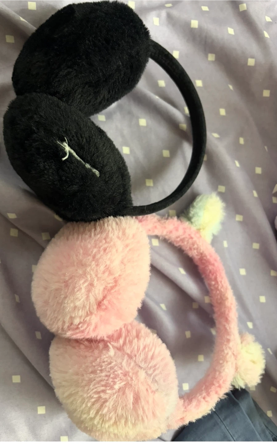 Two pairs of plush earmuffs