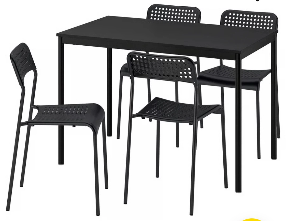 IKEA MELLTORP Table and Four Chairs - photo 3
