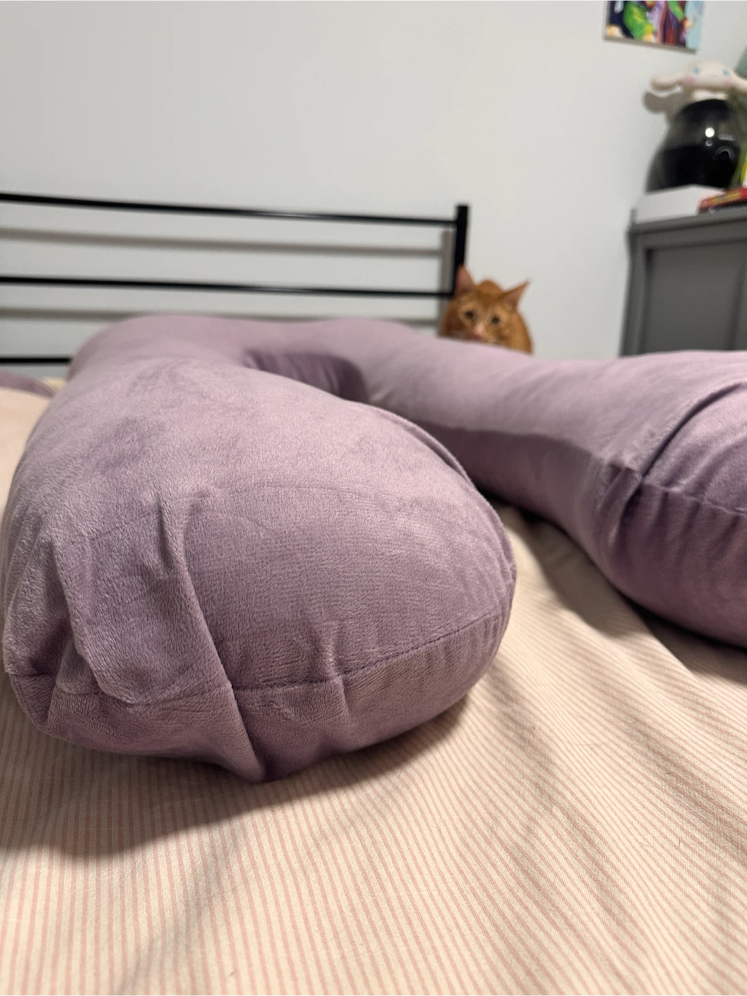 Purple U-Shaped Body Pillow - photo 3