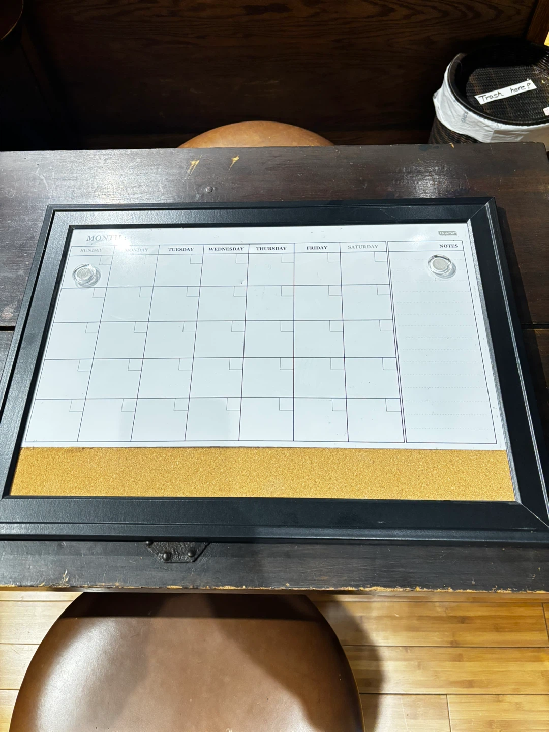 Quartet Monthly Magnetic Calendar Board
