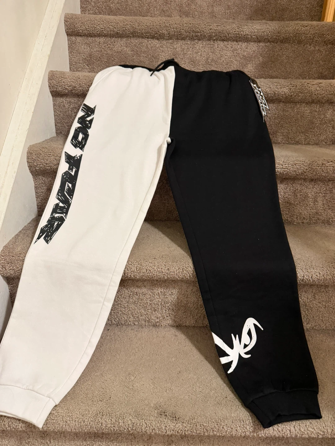 New Men Joggers Black and White