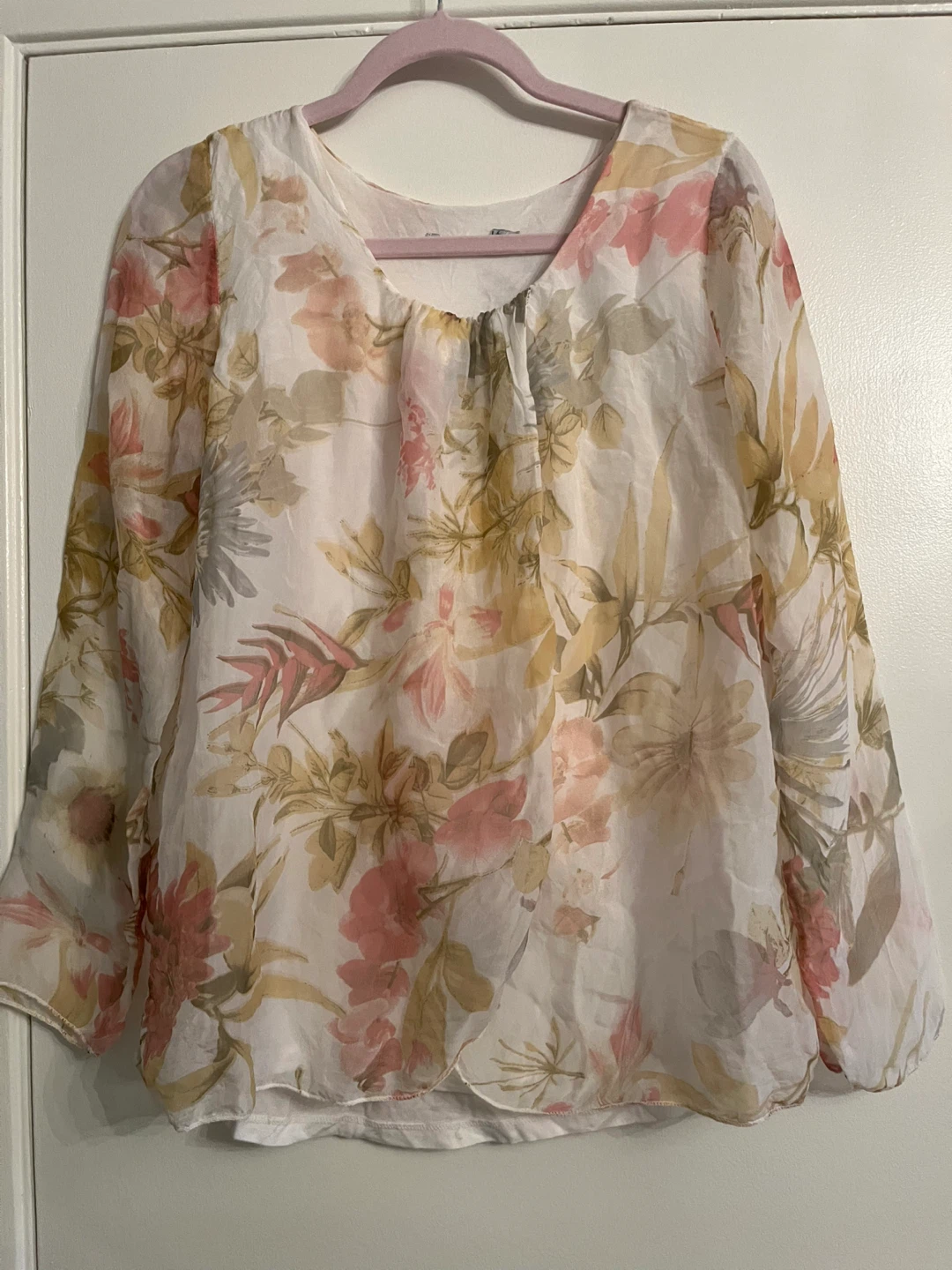 Floral Print Silk Blouse