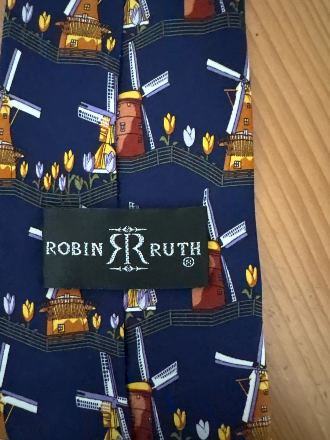 Robin Ruth Navy Windmill Necktie - photo 2