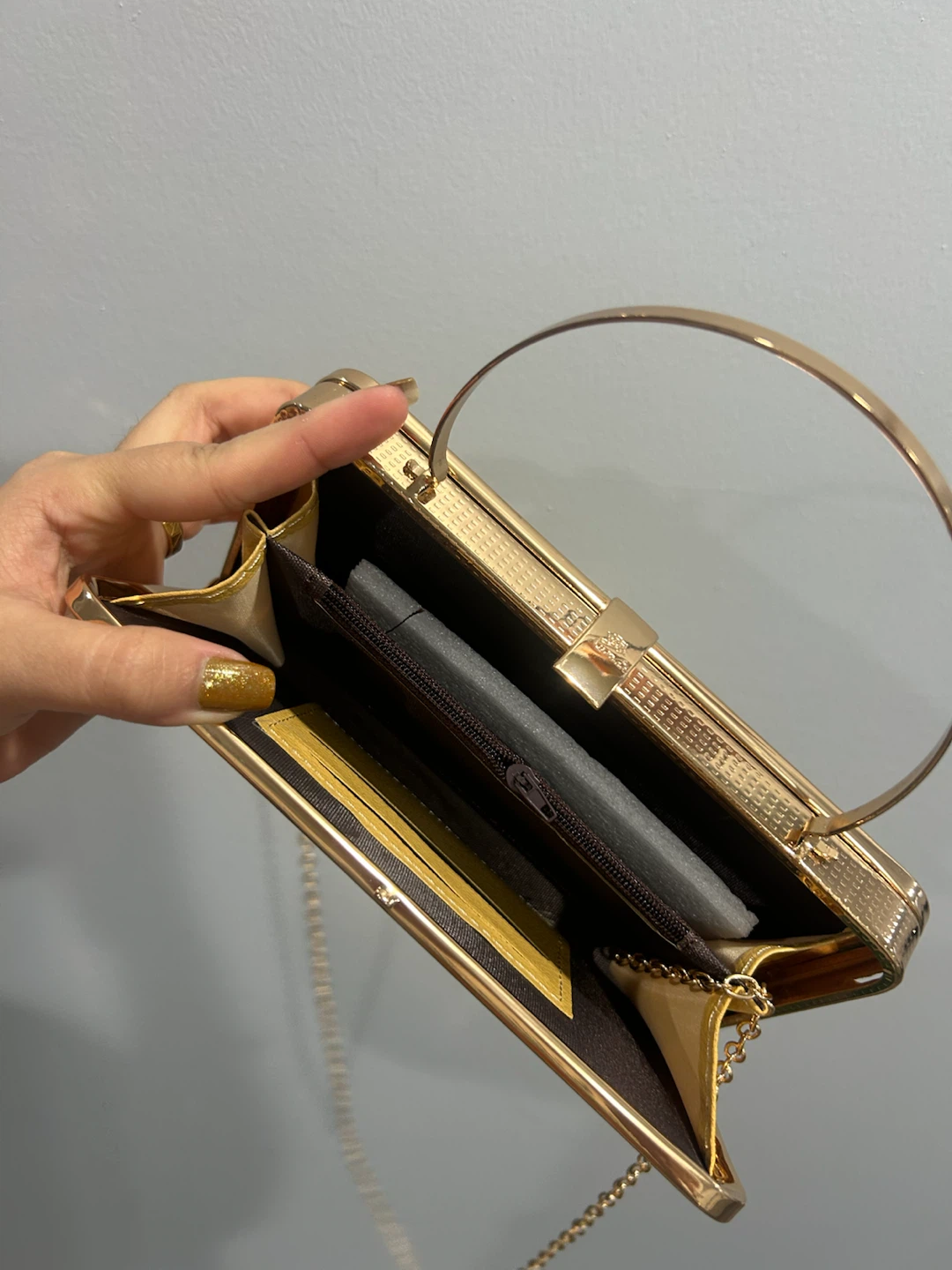 Gold Rhinestone Clutch Handbag - photo 4