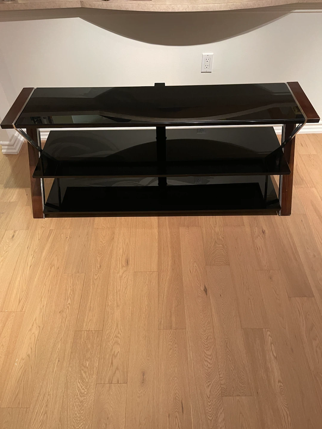 Modern Glass and Wood Media Console