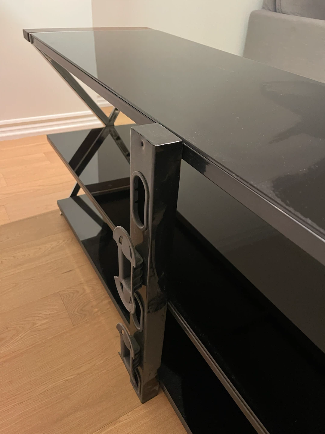 Modern Glass and Wood Media Console - photo 3