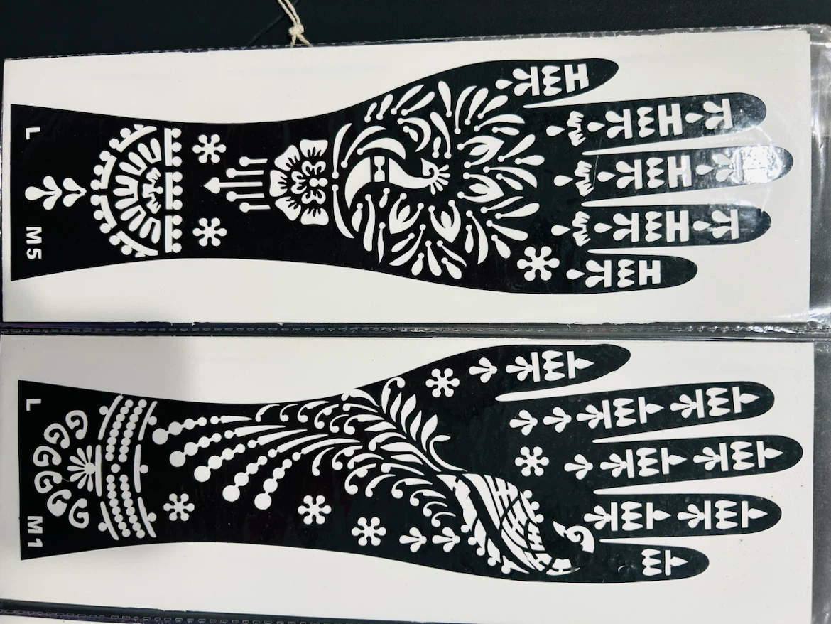 Henna Mehndi Tattoo Stencils