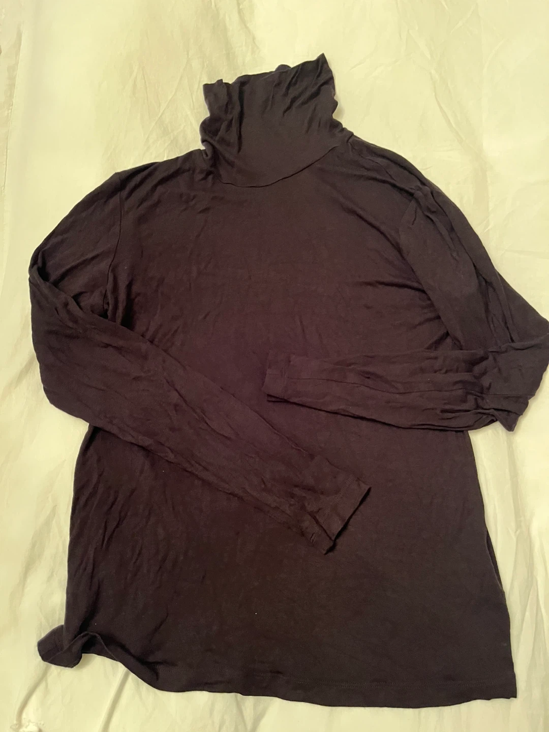 Black Long-Sleeve Turtleneck Top