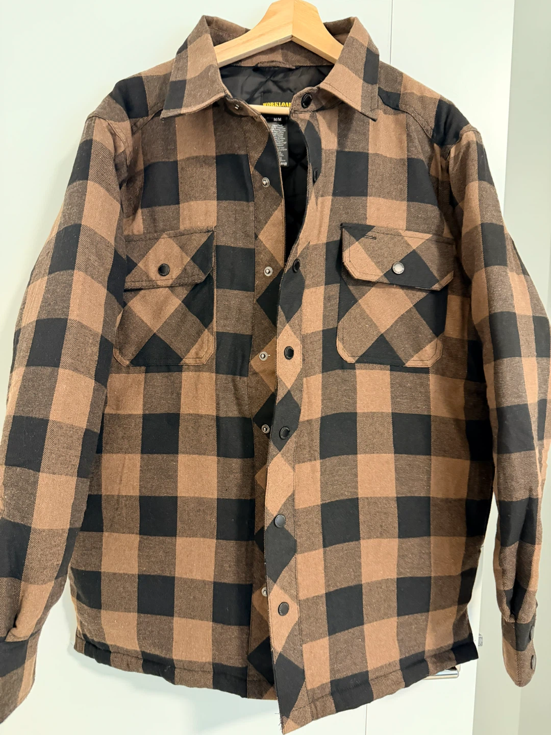 Workload Quilted Flannel Shirt Jacket Brown/Black