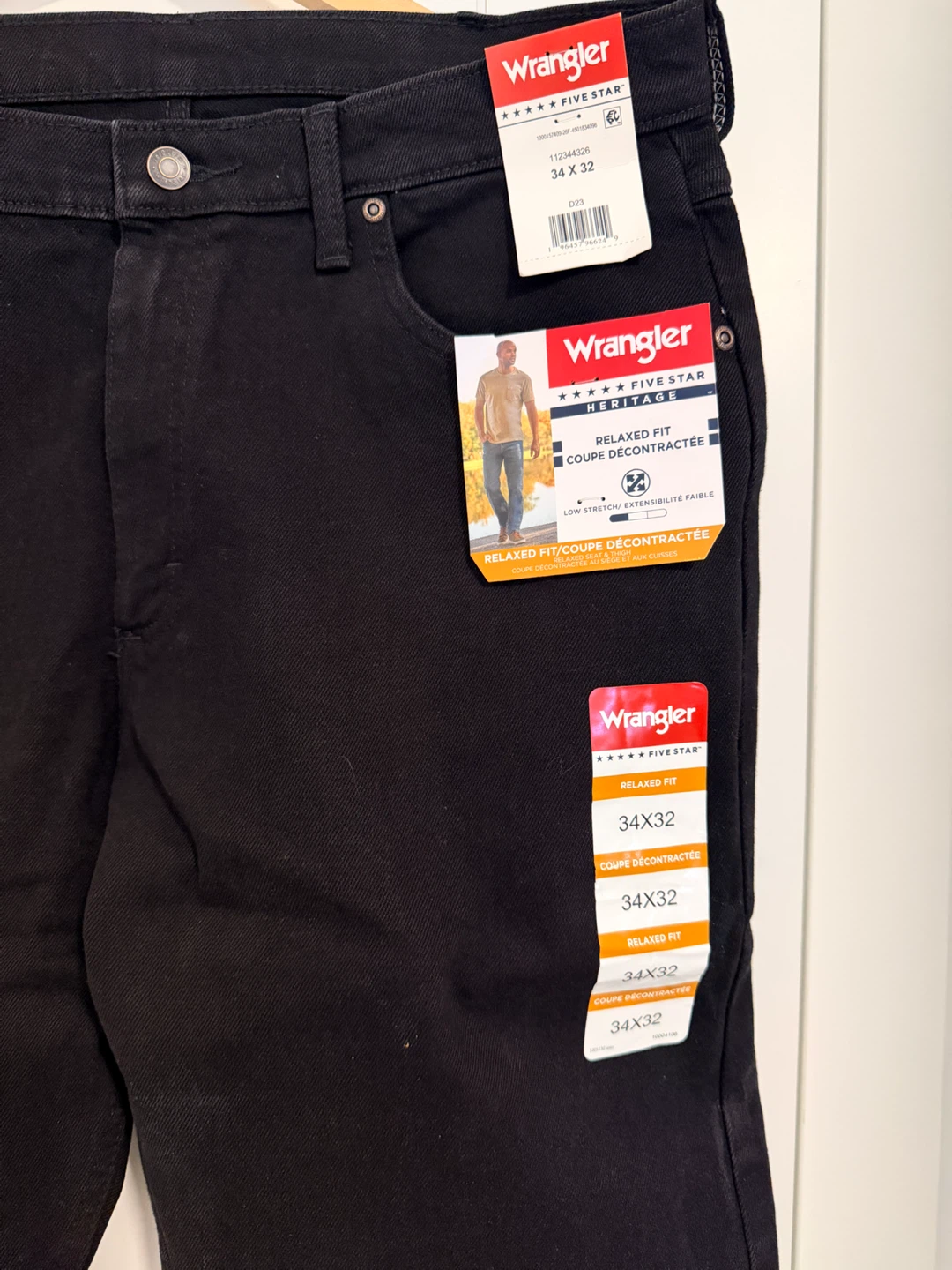 Wrangler Five Star Heritage Relaxed Fit Jeans Black 34x32 - photo 2