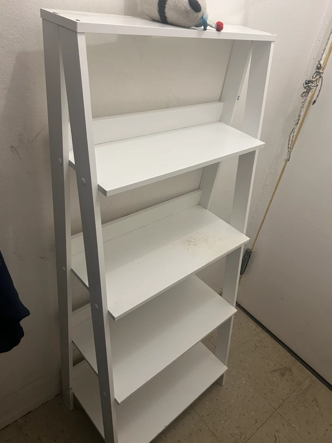 White 4-Tier Ladder Bookshelf