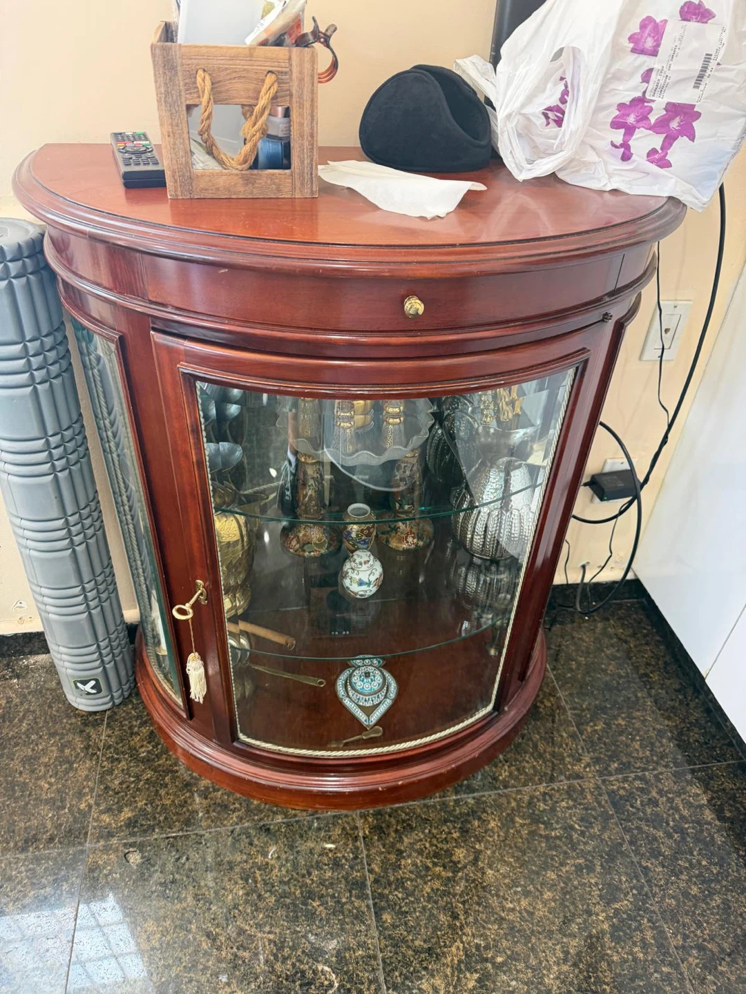 Half-Moon Curio Display Cabinet