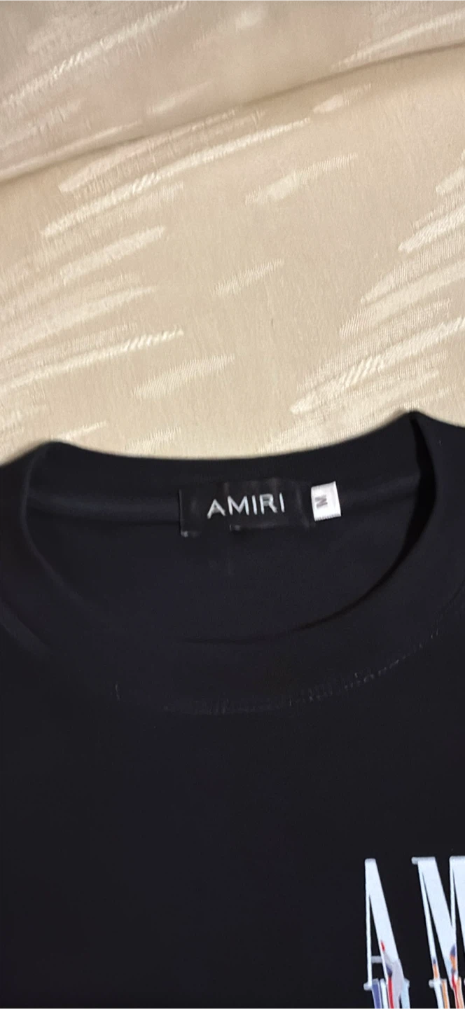 AMIRI Drip Logo T-Shirt Black - photo 3