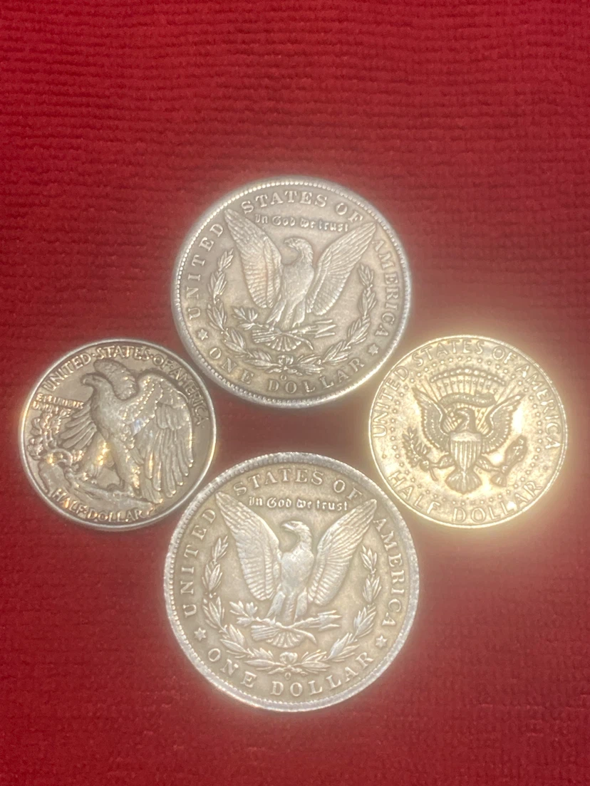 Collection of Four Vintage silver  US Coins - photo 2
