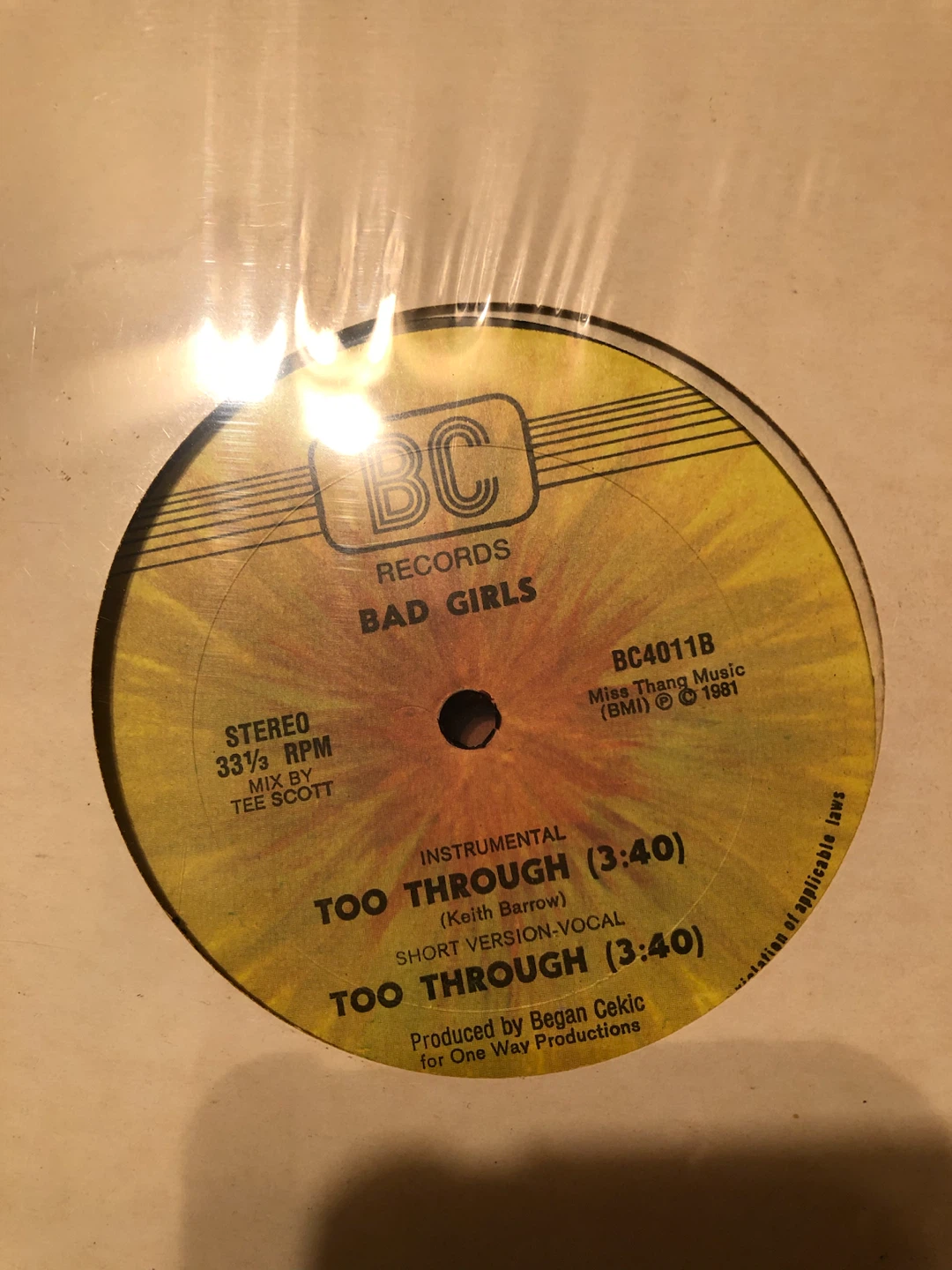 Keith Barrow - Too Through Vinyl Record - photo 2