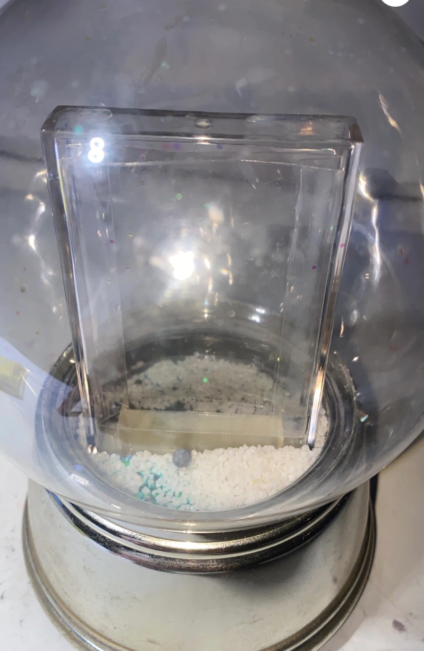 Silver Pedestal Photo Frame Snow Globe - photo 3