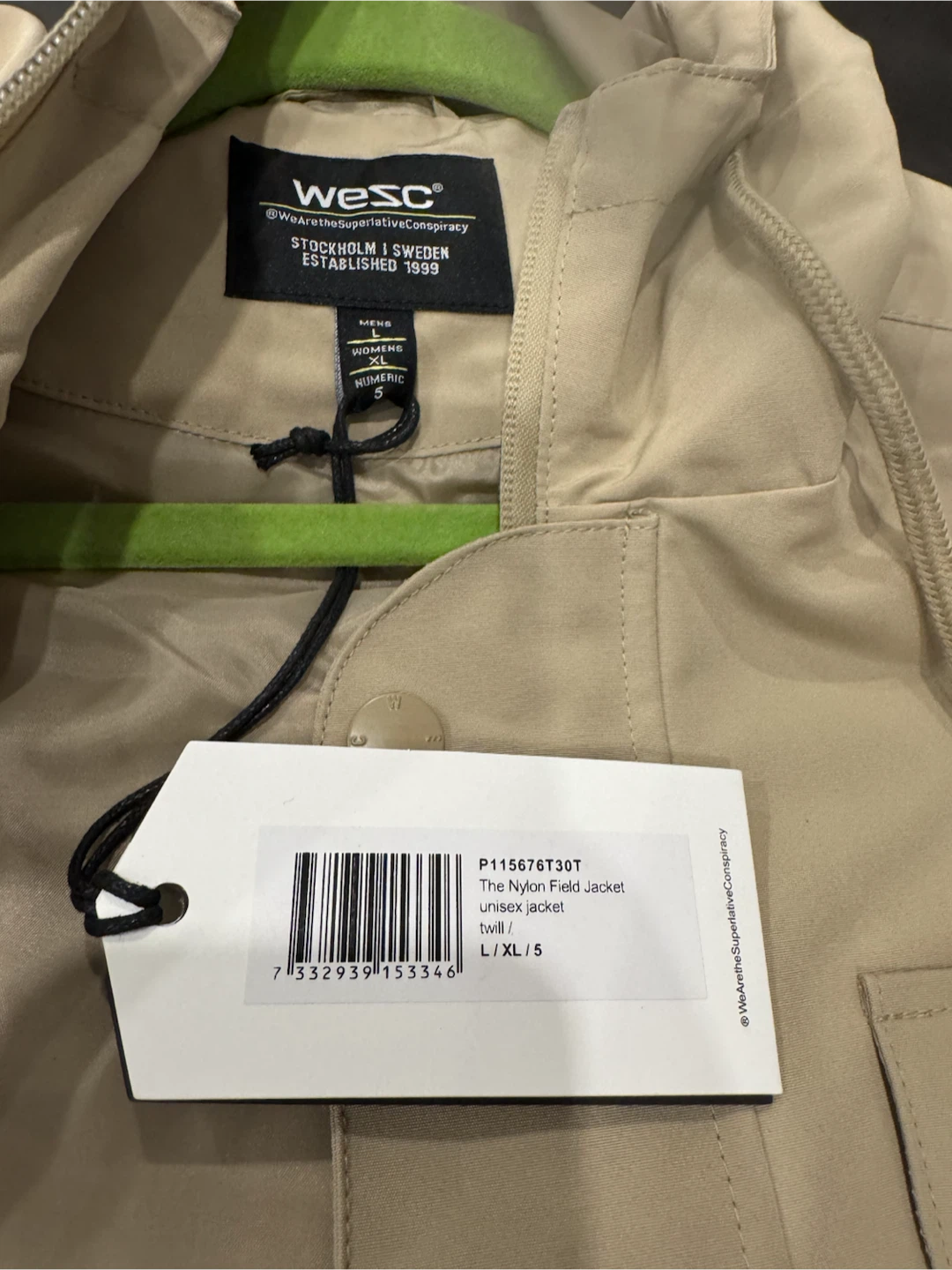 WSC unisex Nylon Field Jacket Large Men and XL Womens Brand New - photo 2