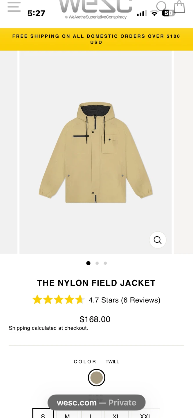 WSC unisex Nylon Field Jacket Large Men and XL Womens Brand New - photo 3
