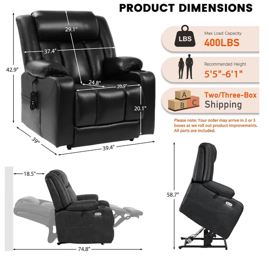 Power Recliner with Massage & Heat - photo 5
