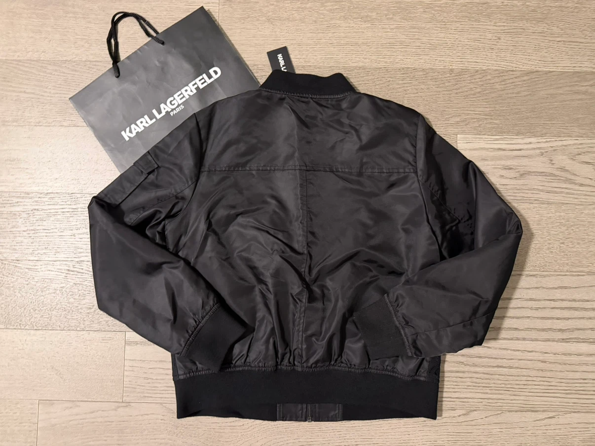 NEW Karl Lagerfeld Women’s Lace Bomber Jacket - M - photo 3