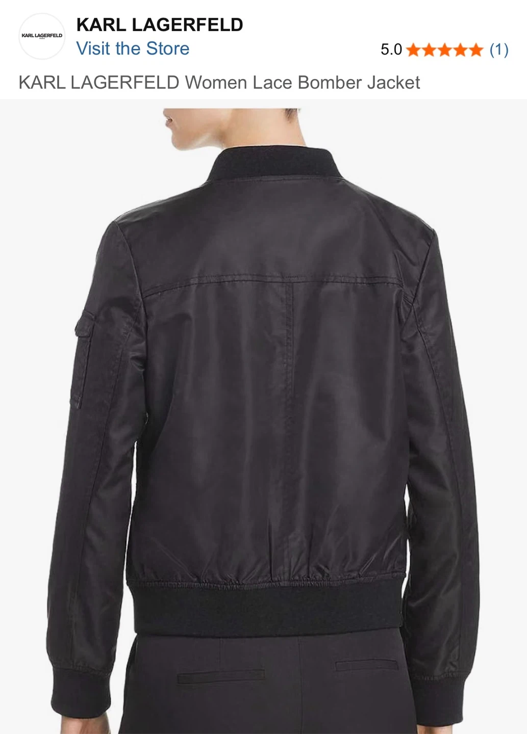 NEW Karl Lagerfeld Women’s Lace Bomber Jacket - M - photo 5