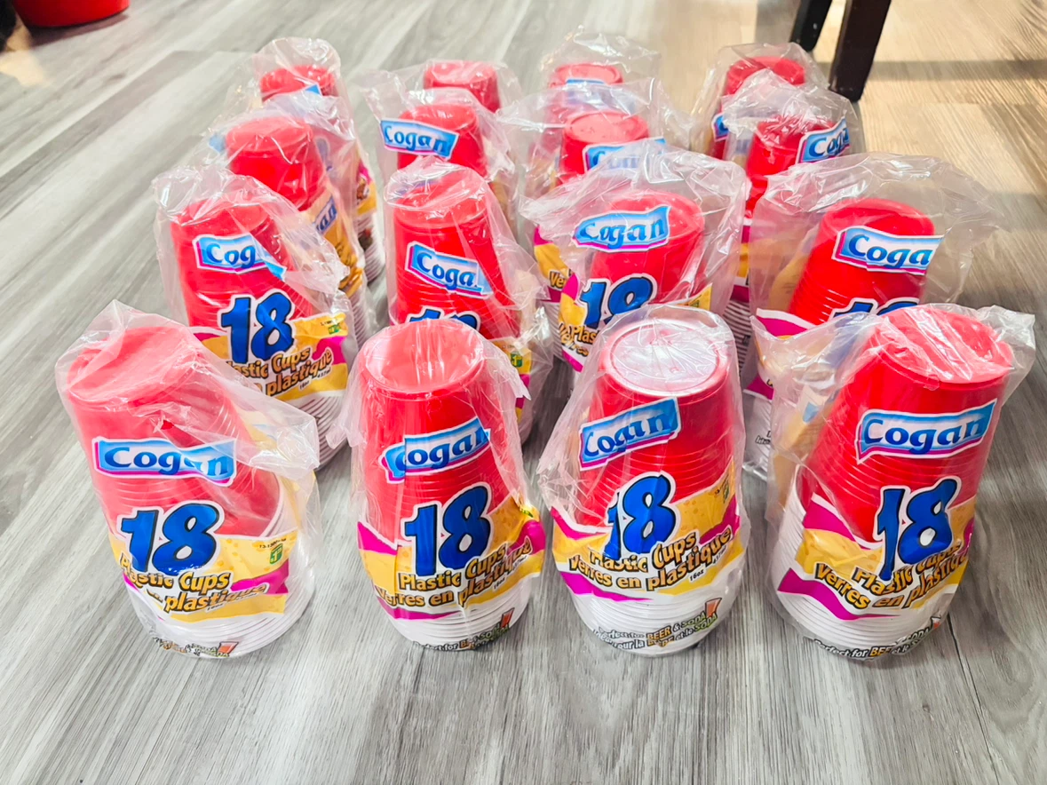 16 Packs of Cogan 18 Count Red Plastic Cups