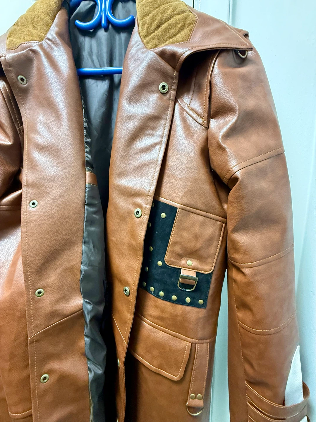 Yondu Udonta Faux Leather Trench Coat - photo 2