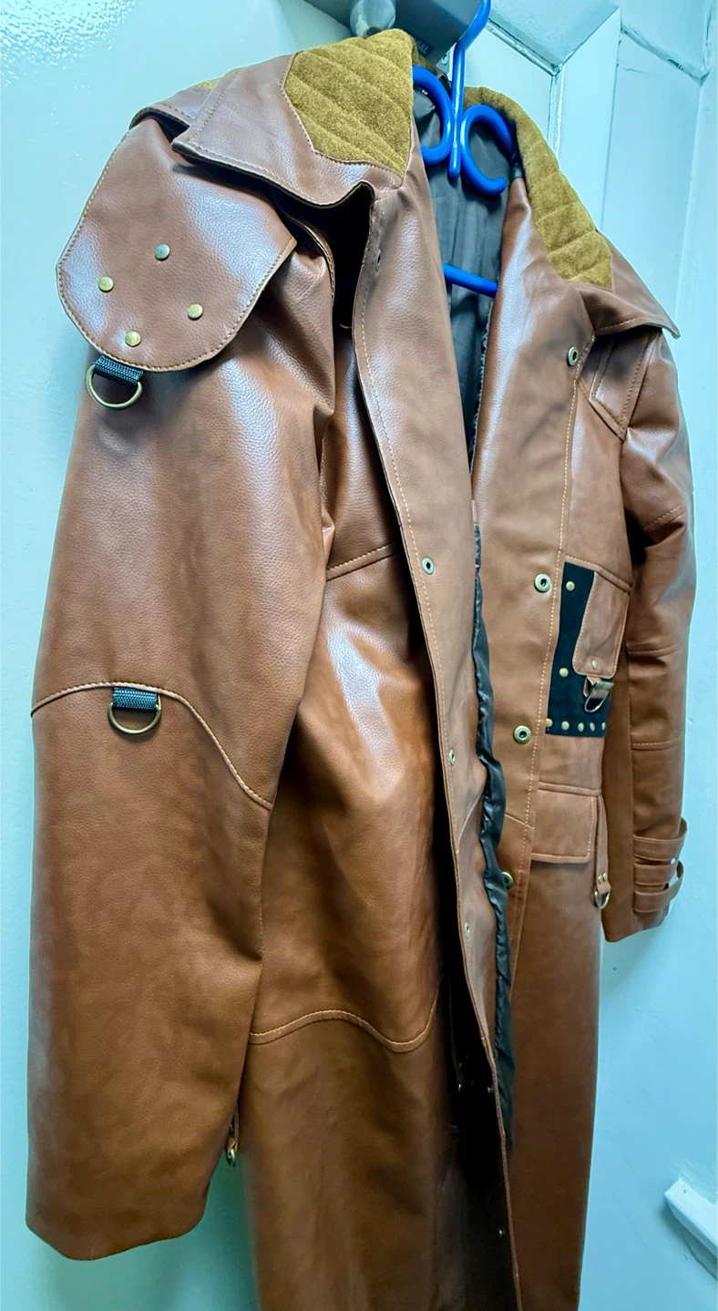 Yondu Udonta Faux Leather Trench Coat - photo 3