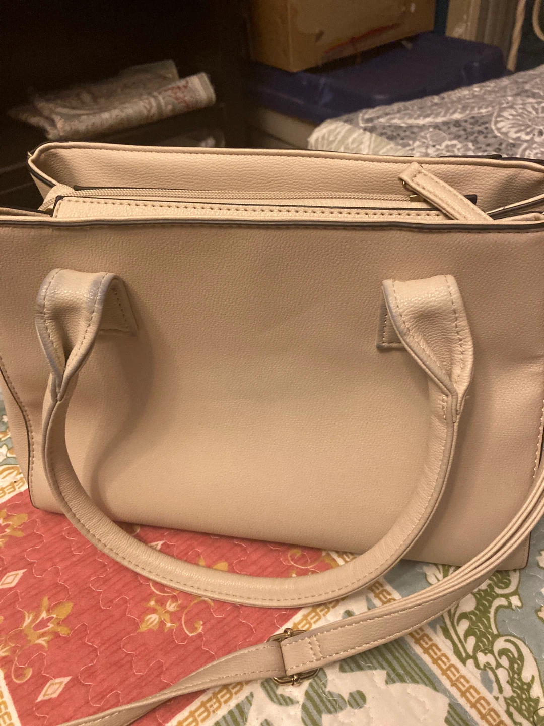 Cream beige handbag