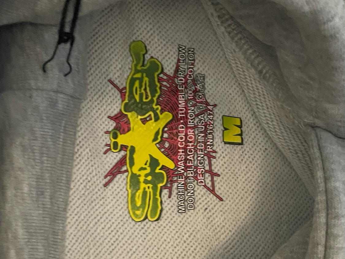 SP5DER Grey Hoodie