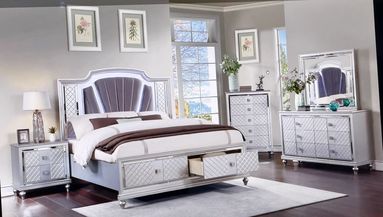 King Size Bedroom Set with Mattress – Like New