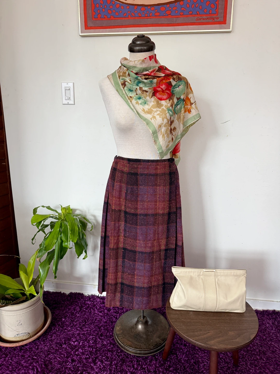 Vintage Dress Form Mannequin on Heavy Brass Stand - photo 3