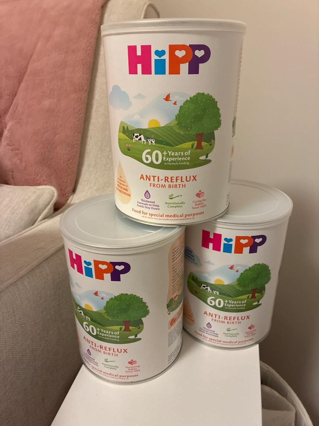 3 Tins HiPP Anti-Reflux Formula