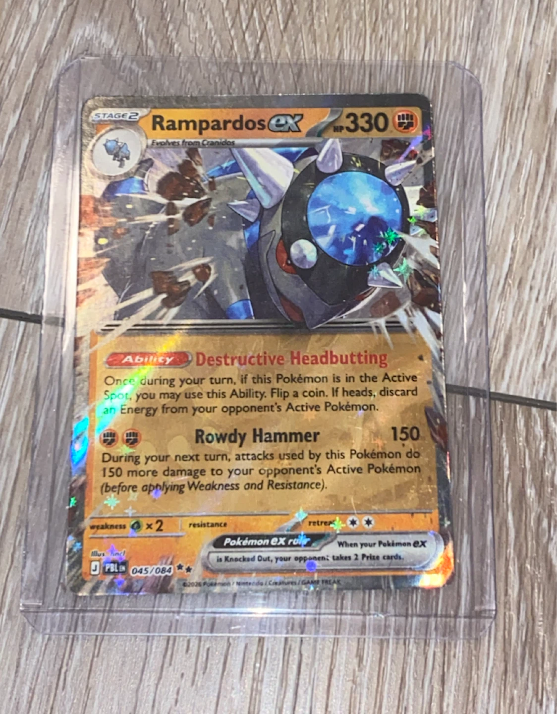 Rampardos ex Pokémon Card 045/084