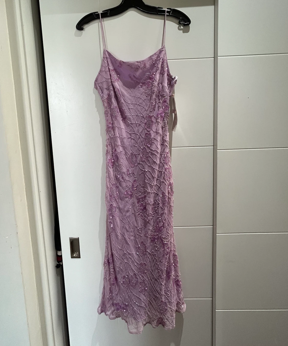 Carrie Lavender Beaded Evening Gown