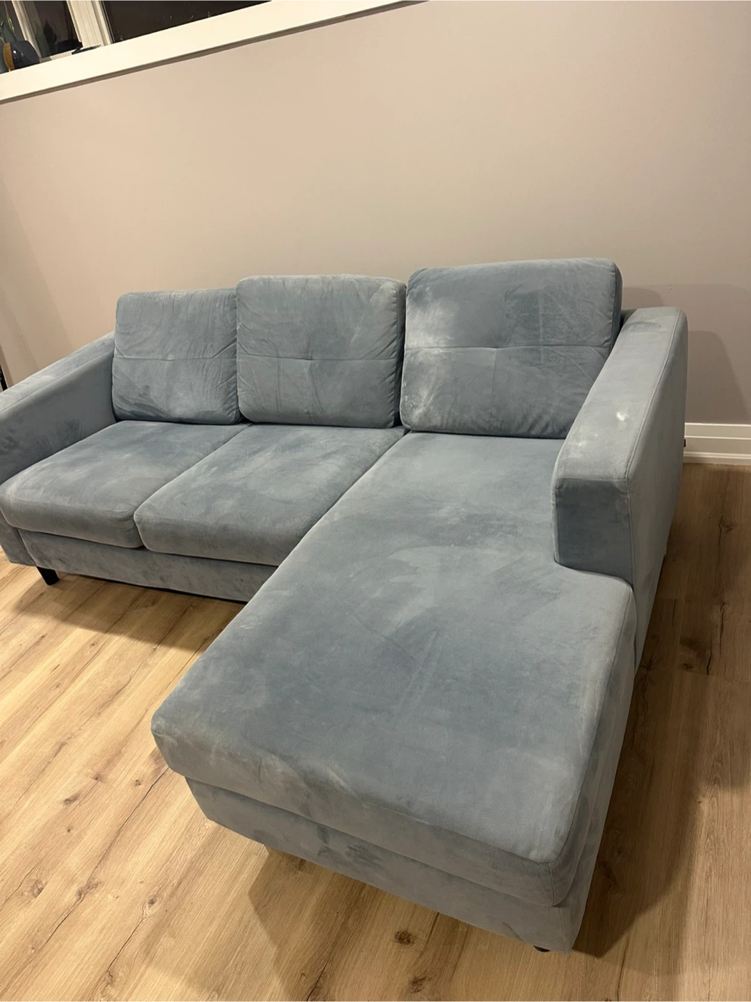 Blue Velvet Sectional Sofa