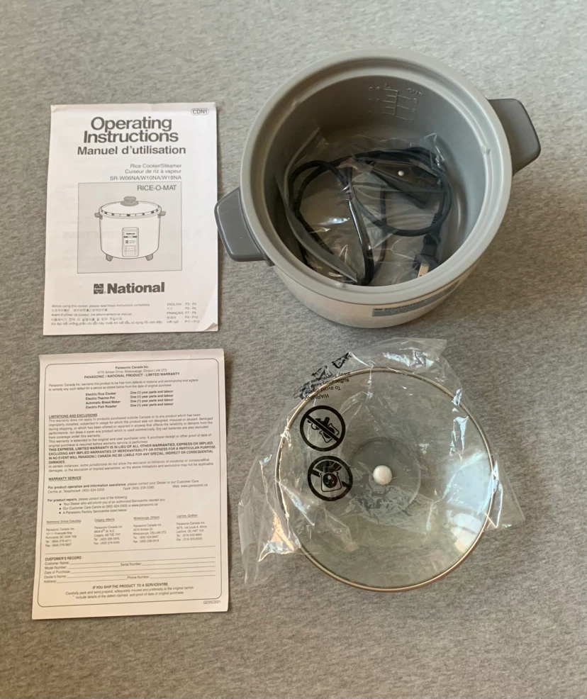 Small ‘National’ Brand Rice Cooker/Steamer SR-W06NA - photo 2