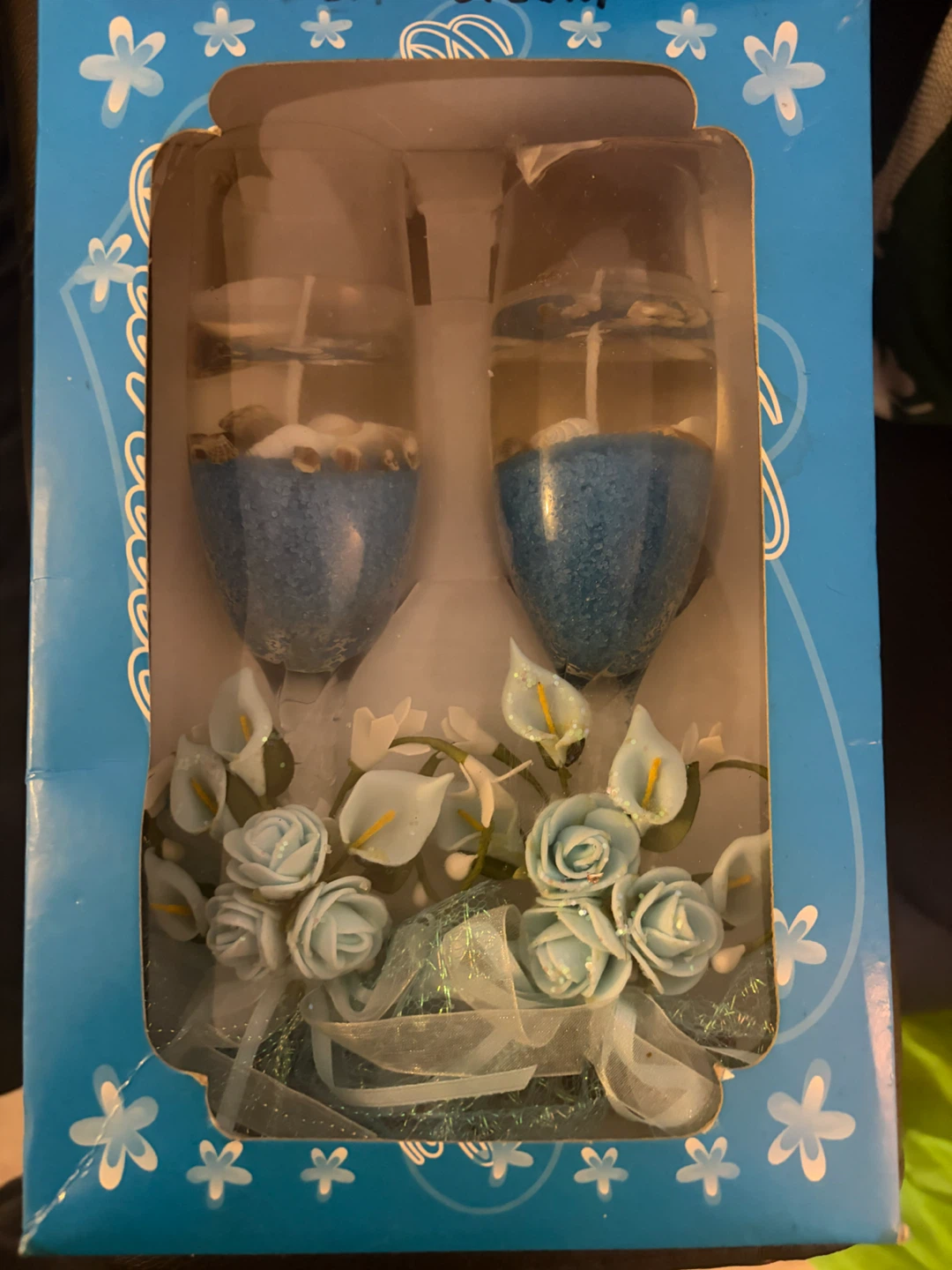 Decorative Champagne Glass Gel Candles