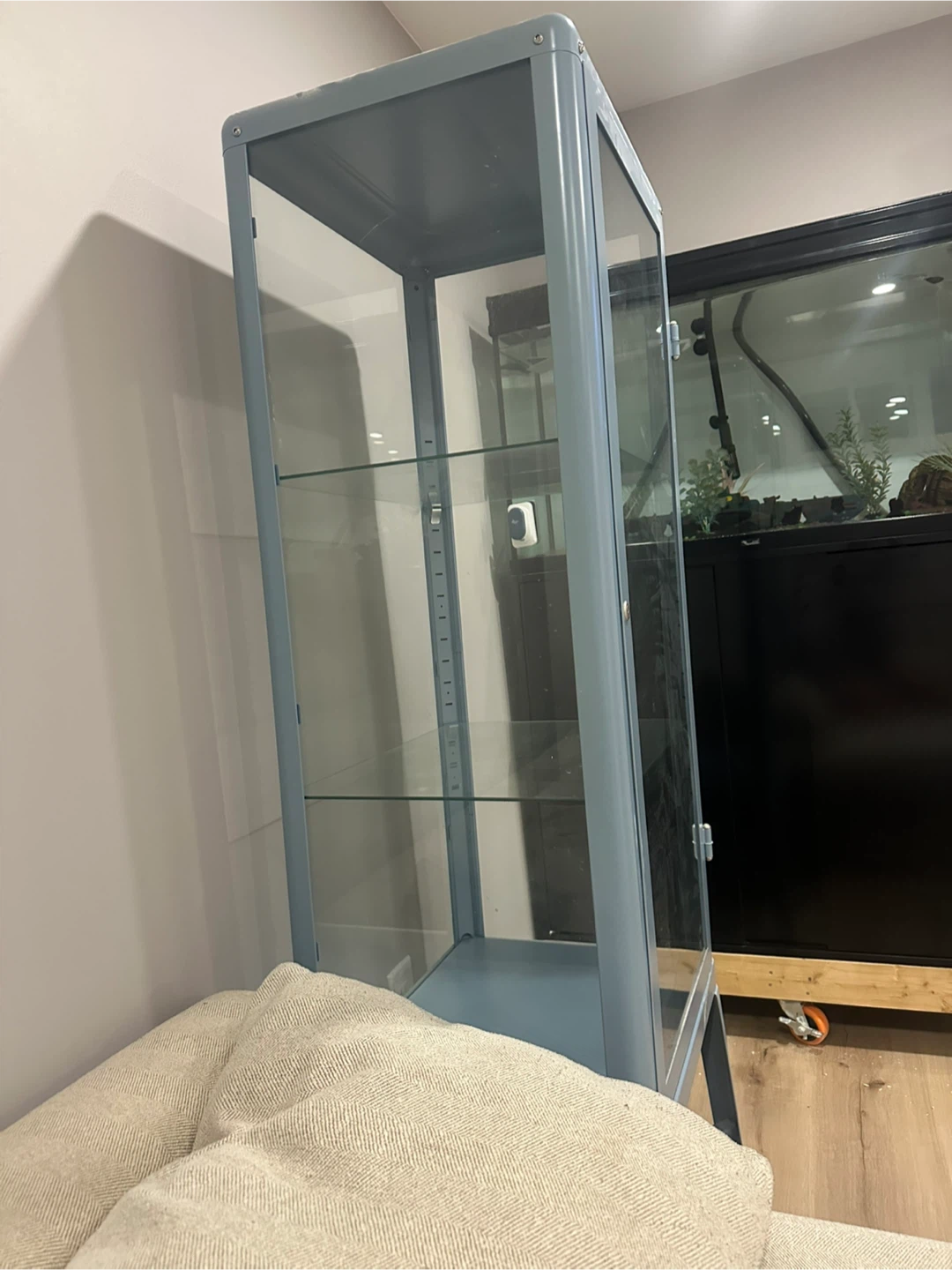 Glass Door Cabinet Light Blue - photo 5